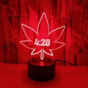 LED Table Lamp - Weed Leaf Shape (420 Light-1)