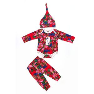 Kokum Floral Baby Onesie  - Assorted  Size (Floral 980 Red)