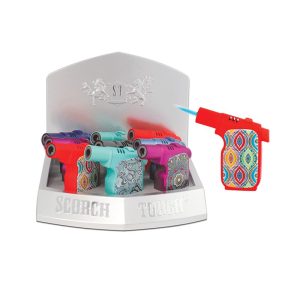 Scorch Torch - Gun Style Torch - Assorted Leopard & Mandala - (61650-2)