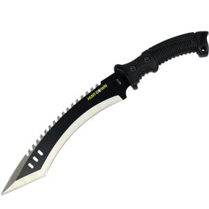 16" Hunt-Down Full Tang Hunting Knife with Black Rubber Handle (9279)