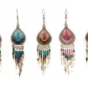 Assorted  Thread Dangle Earrings - Assorted Colors  (MTC-L-EAR)