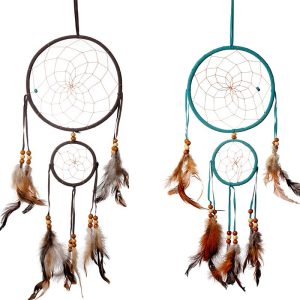 Multi Ring Medicine Wheel Dream Catcher Wall Décor (20220324-36)