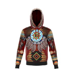 Graphic Designer Hoodie - Pullover  (1296-Feathers)