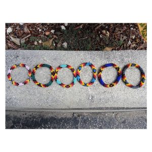 Native American Inspired Seed Bead Handmade Roll on Bangle Bracelet (NA-SB-BAN/SB-NA-BAN)