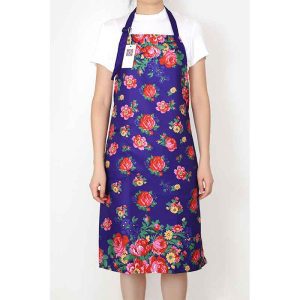 Kokum Floral 987- Floral  Apron - Blue
