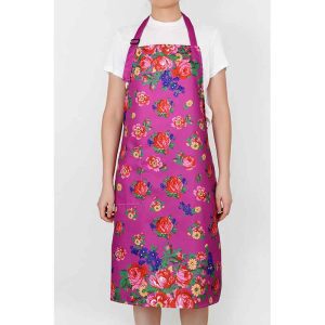 Koku Floral 987- Floral  Apron - Pink