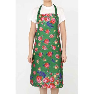 Kokum Floral 987- Floral  Apron - Green