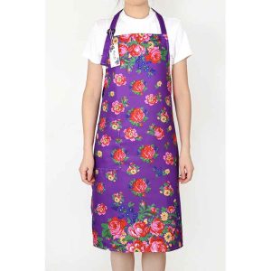 Kokum Floral 987- Floral  Apron - Purple