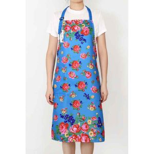 Kokum Floral 987- Floral  Apron - Turquoise