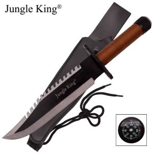 Jungle King Survival Fixed Blade Knife with Sheath Tan - (JK-8837-Tan)