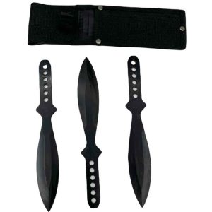 Tiger-USA®3 PC Throwing Knives BLACK with case (Set of 3) - (TK-114-BK-3)