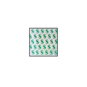 10x10  Patterned Zip lock Baggies - Pattern Dollar (BA1001 Dollar)