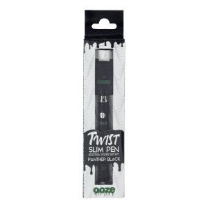 Ooze Slim Twist 510 Thread  CBD Vape Pen Battery + USB Charger - Black (OOZ-119)