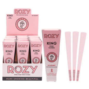 Rozy Pink -King Size -  Pre-Rolled Cones 3pk