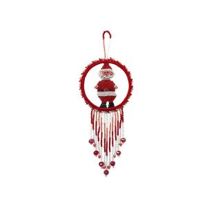 Hand Made Seed Bead Santa Shape Dreamcatcher  Hanging Earring (SB-DC-SANTA-ORN)