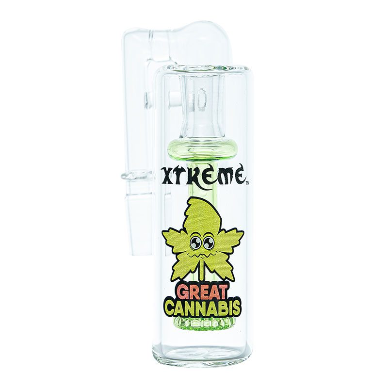 5.12" Leaf Design Xtreme Glass Ash catcher - Milk Green (XTR-Z012 Milk Green)