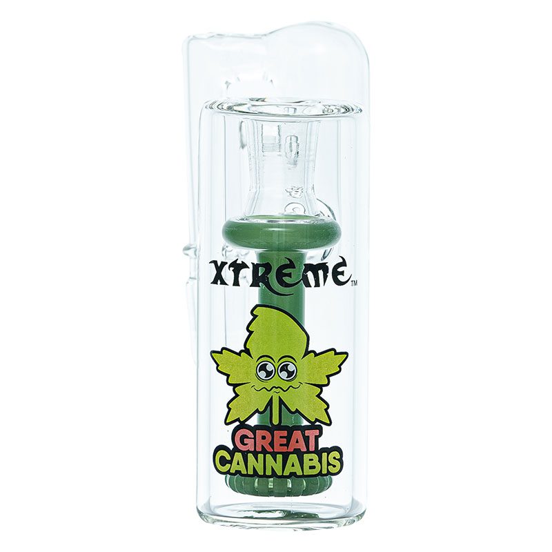 5.12" Leaf Design Xtreme Glass Ash catcher - Milky Light Green (XTR-Z012 Milky Light Green)