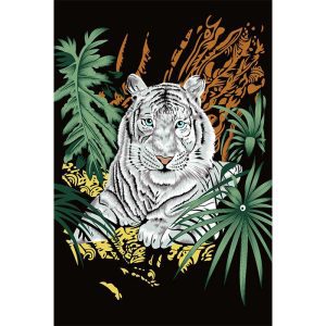 EI Toro - White Tiger in Jungle - Queen - (1501-473)