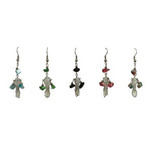 Wrapped Crystal Earring With Chip Stones (CRY-WW-EAR)