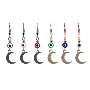 Evil Earring With Moon Charm (EE-MN-EAR)