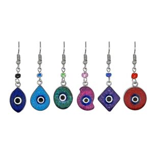 Geometric Shaped Evil Eye Graphic Earring (GCI-EE-EAR)