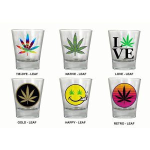 Assorted Weed Design Shot Glass - 1148