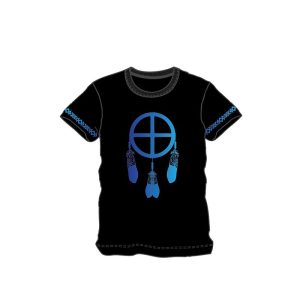 Dryfit Designer T-Shirt - Medicine Wheel - Blue - Assorted Size (1286 Medicine Wheel/ Blue)