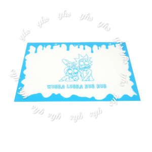 Cartoon Rectangle Silicone Dab Mat (AK2184 Blue)