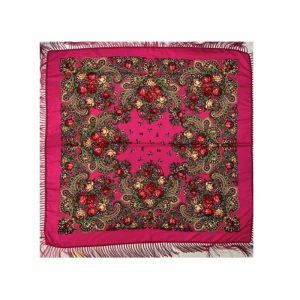 62" x 62" - Floral Scarf (CD-SCARF-4 Fuchsia)