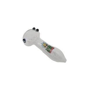 4.5" Glass Pipe - Three Dots  Design - Cartoon   (H10 Pipe)