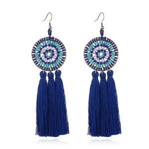 JS22226 Set 5 - Beaded Medallion Indigenous Earrings