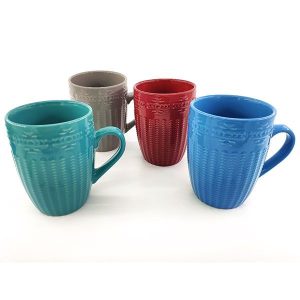 Ceramic Coffee Mug - Embossed Design  (1337B)
