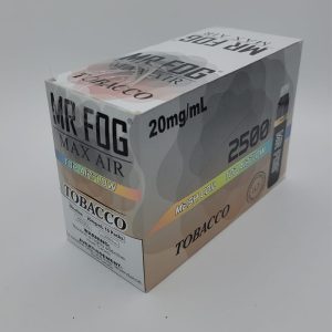 MR FOG MAX AIR DISPOSABLE VAPE - 2500 PUFFS - 2% Nic - Tobacco