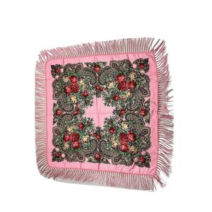 35" x 35" - Floral Scarf (CD-SCARF-6 Neon Pink)