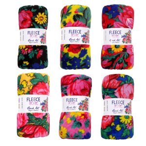 50"x60" Kokum Floral Art Silk Touch Fleece -  (MD3001)