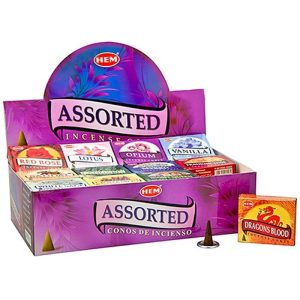 HEM Fragrances - Assorted 48 Pcs of Incense Cones,12 Fragrances