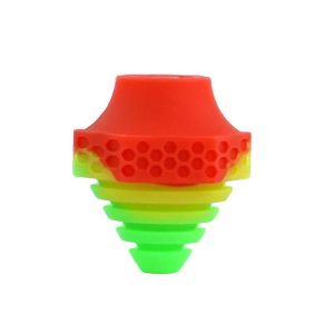 Silicone Cap - Fit For 510 Batteries - Red/Yellow/Green (H133-Rasta)