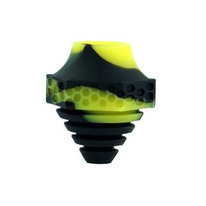 Silicone Cap - Fit For 510 Batteries - Black/Yellow (H133-Bee)