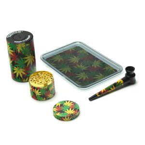 Leaf Design Smoking Set, 10.6" x 8.26" - (ZH28)