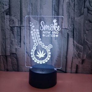 LED Table Lamp - Smoke Now and Later - 3D Night Light Optical Visual Illusion (420 Light-13)