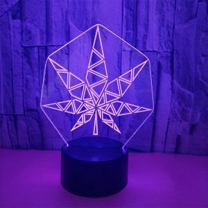 LED Table Lamp - Star Leaf - 3D Night Light Optical Visual Illusion (420 Light-17)