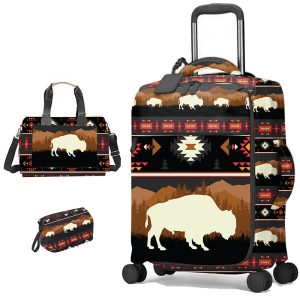 Legacy Trails Delux Travel Weekender Set - Rustic Bison Black (1620-2271/1620-1301)