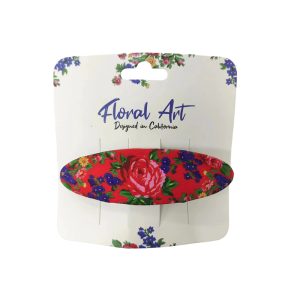 Floral Oval Shape Hair Pin - Assorted Colors (Floral 995)