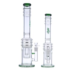 H2O Glass Water Bong - Green (H2O-5015)
