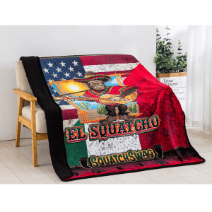 Sherpa Lined Silk Touch Throw Blanket - Design Sasquatch (4120)