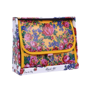 Floral Design Cosmetic Bag - Orange (Floral 997)
