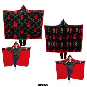 Sherpa Lined YNF Standard Premium Hooded Blanket (1752-A)