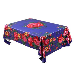 Table Cover Navy Blue Floral Art - (MD3062)