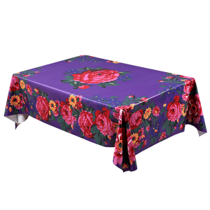 Table Cover Purple Floral Art - (MD3068)