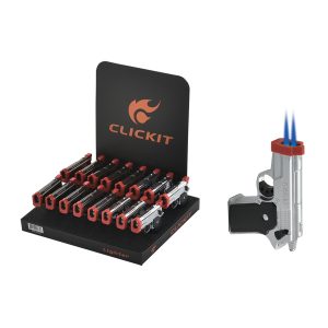 CLICKIT Pistol Double Torch Lighter - (GH-10260-2)